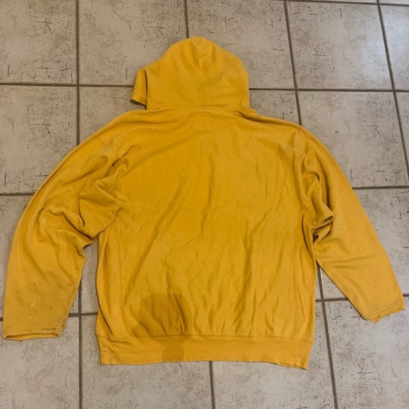 💜 Vintage Steve & Barry's West Virginia University Yellow Hoodie - Size L - Picture 8 of 9